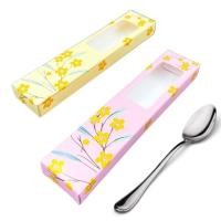 ราคา กล่องของชำร่วยสำหรับใส่ช้อนส้อมทานข้าว ลายดอกไม้เหลือง เจาะหน้าต่าง กล่องใส่ช้อนส้อมสีเหลืองลายดอกไม้ (19095980586)