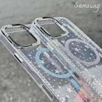 ราคา เคส โทรศัพท์ แม่เหล็ก ใส ดาว ฟรุ้งฟริ้ง ชาร์จไร้สาย สําหรับ ซัมซุง A06 A36 A56 4G/5G พร้อมส่ง 904 (44110879754)