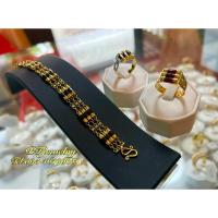 ราคา ก้างปลา3สาย โกเมนแท้ ทองแท้ (29576361355)