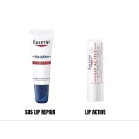 ราคา Eucerin Aquaphor SOS Lip Repair 10ml.& Lip Active 4.8g.ยูเซอรีน ลิป แท้100% (12256520284)