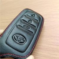 ราคา ♈¤ซองหนังแท้ ใส่รีโมทรถยนต์ ปลอกหนัง ซองกุญแจหนัง Toyota รุ่น Fortuner / Revo Smart Key (สมาร์ทคีย์-3ปุ่ม)-1ชิ้น (10851092635)