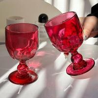 ราคา Niche Vintage Rose Red Glass with Beads Wine Glass High-Grade Goblet Wine Glass Champagne Glass Wine Glass (28300057532)