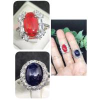 ราคา แหวนเรดโอปอสีแดง/ไพลินหลังเบี้ยตัวเรือนเงินแท้ใส่สวยปังๆๆค่ะ (29305639329)