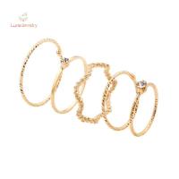 ราคา COD แหวนเกลียวเพชรรูปคลื่นชุด 5 ชิ้นการจัดทำดัชนีสิ้นสุดแหวน-Lune (29483001312)