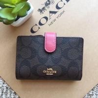 ราคา Coach Medium Corner Zip Wallet In Signature Canvas F23553 IMLOQ (2157720562)