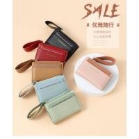 ราคา กระเป่าสตางค์ 2 พับ มีกระเป่าเสียบบัตรใสตัว มีถึง6สี 6974 (28234143341)