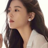 ราคา ต่างหูเพชร CZ ต่างหูดาราใส่ แบบติดหู สีเงิน รูปหงส์ (5691272221)