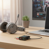 ราคา Vention USB 3.5มม.AUX สเตอริโอออดิโออะแดปเตอร์การ์ดเสียงภายนอกสําหรับแล็ปท็อปไมค์หูฟัง (28842812055)