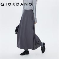 ราคา GIORDANO WOMEN Half elastic waist placket skirt pants 13425175 (29692392948)
