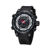 ราคา WEIDE นาฬิกาข้อมือผู้ชายจอ LCD สายยาง รุ่น SPORT 3 SERIES - สีดำ #194 (592325286)