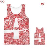 ราคา HX Coca Cola Coca-Cola Cola แฟชั่น 3D การพิมพ์การพิมพ์เด็กชายหญิงฤดูร้อนสดชื่นเสื้อกั๊ก Street เสื้อผ้า (44411036463)