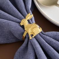ราคา 2/4PCS กระต่ายหูแหวนผ้าเช็ดปากกระต่ายหัวผู้ถือแหวนหัวเข็มขัดสําหรับอีสเตอร์วันหยุดงานแต่งงาน Dinning ตารางตกแต่ง (28037472651)