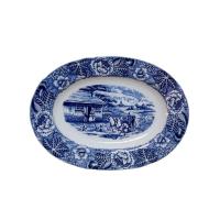 ราคา จานเปล ลายคราม งานเก่า ของสะสม 32×23 ซม. (29463369322)