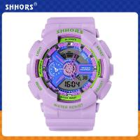 ราคา SHHORS Dual Display อิเล็กทรอนิกส์หน้าปัดขนาดใหญ่ผู้ชายที่ไม่ซ้ํากันผู้หญิง Luminous Alarm Casual นักเรียนนาฬิกาอิเล็กทรอนิกส์ (43314817115)