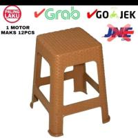 ราคา เบี้ยประกันภัย ม้านั่งพลาสติกลายหวาย / เก้าอี้พลาสติกสาน (40022114496)