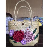 ราคา กระเป๋าสานปักริบบิ้น (6664086461)