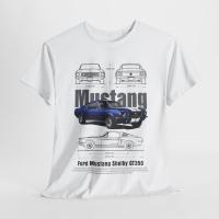 ราคา เสื้อยืดผู้ชาย ลายรถ Ford Mustang Shelby GT350 พร้อมออกแบบกราฟิกและรายละเอียดจำเพาะของรถ (26040951657)