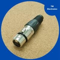 ราคา แจ็คXLRตัวเมียเหล็กท้ายยางดำ,แจ็คไมค์3ขาตัวเมีย,แจ็คแคนนอนตัวเมียเหล็กยางดำ,หัวแจ็คไมโครโฟน3ขา,XLR 3pin female jack (41464111805)