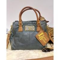 ราคา Salad Cow Leather Bag 2 way แบรนด์แท้ (สลัด) กระเป๋าสะพายข้างมือสอง หนังวัวแท้ (25421970394)