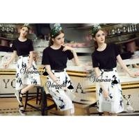 ราคา Set เสื้อเนื้อผ้ายืดเนื้อนุ่ม กางเกงเนื้อผ้าคอตตอนผสมโพลีเอสเตอร์เนื้ออย่างดี (27572898448)