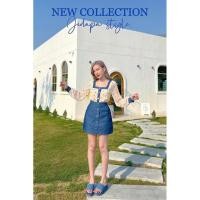 ราคา มือ2❗️ชุดเซท เสื้อแขนยาวลูกไม้ลายดาว กับ กระโปรงยีนส์ ไซด์ S รหัส ฮ1 (19281537501)