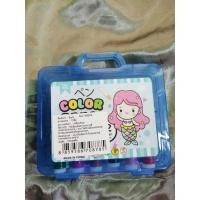 ราคา ปากกาเมจิกขนาดเล็ก 12 สี พร้อมกล่องใส่ (8611442847)