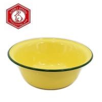 ราคา กะละมังเคลือบโบราณ กะละมังสังกะสี สีเหลือง มีหลายขนาดให้เลือก (25265315688)