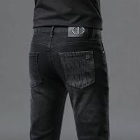 ราคา DIOR1010 กางเกงยีนส์ผู้ชาย High-End พิมพ์กางเกงยีนส์ Street Wear กางเกงแฟชั่นลําลอง (43722498472)