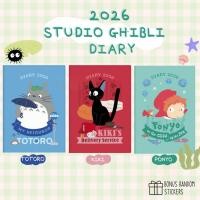 ราคา 2026 Diary Planner / My Neighbor Totoro, บริการจัดส่งของ Kiki, Ponyo on the Cliff by the Sea / B6, รายเดือน, รายสัปดาห์ / Studio Ghibli Diary (24215136665)