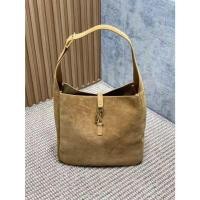 ราคา SAINT LAURENT YSL LE5A7 ตัวอักษรโลโก้ตะขอเปิดและปิดออกแบบหนังนิ่มนุ่ม Hobo กระเป๋าถือกระเป๋าสะพาย 7 (28025611931)