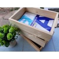 ราคา กล่องไม้สนใส่ของอเนกประสงค์ มีหู 10X13X3 นิ้ว (2639128832)