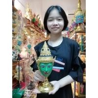 ราคา เทพนพเคราะห์ เทพประจำวันพุธ ขนาดเศียร กว้าง 5 นิ้ว สูงรวมฐาน 11 นิ้ว พร้อมฐานปิดทอง เนื้อเรซิ่น ทองเค หัวโขน (12531199227)