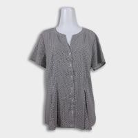ราคา Dana Buchman เสื้อแขนสั้นผู้หญิง | เสื้อเบลาส์แขนสั้นผู้หญิง (42205710530)