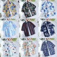 ราคา เสื้ื้อเชิ้ต แขนสั้น พิมพ์ลาย สไตล์ฮาวาย สำหรับผู้ชาย เสื้อลายดอกสงกรานต์ (24543202247)