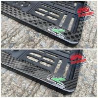 ราคา กรอบกันน้ำ กรอบป้ายทะเบียนรถยนต์คาร์บอน(ผ้าคาร์บอนแท้) พร้อมน็อต (1คู่ หน้าหลัง) (29575179854)