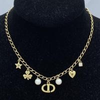 ราคา DIOR1010 สร้อยคอ CD สไตล์ใหม่ Retro Gold และสร้อยข้อมือมุกเรียบง่าย (40072524958)
