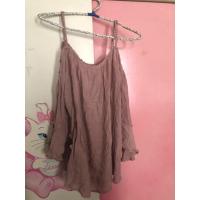 ราคา เสื้อมีแขนเปิดไหล่สีชมพูกะปิ (24096358301)