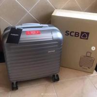 ราคา กระเป๋าเดินทาง แบรนด์ CAGGIONI x SCB สีเงิน ใบใหม่ เป็นแบบ 4 ล้อ สี metallic พกพาสะดวกมาก รุ่นใหม่ สีสวย พกพาง่าย มือ 1 (5960267419)