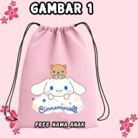 ราคา SANRIO ฟรีชื่อเด็ก / กระเป๋าหูรูดเด็กผู้หญิงพร้อมภาพ CINNAMOROLL / กระเป๋าสตริงแอนิเมชั่นซานริโอ / กระเป๋าเป้โรงเรียนอ่านหนังสือโครัน (26442343384)