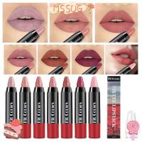ราคา MSSUG Brown Lip Liner Pencil, Moisturizing Matte Lip Contouring Pen, Velvet Long Lasting Waterproof Lipstick Crayon Pigments (43061658448)