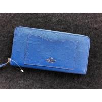 ราคา กระเป๋าสตางค์ใบยาว ซิปรอบ สีน้ำเงิน Coach แท้ % (1021060190)