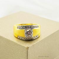 ราคา แหวนทองฝังเพชรcz งานทองแท้5ไมครอน (2226726328)