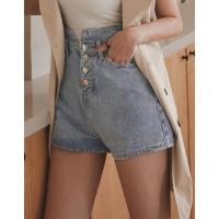 ราคา Air SPACE High-Waist Button Washed Denim Short (18280161879)