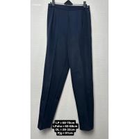 ราคา MARKS & SPENCER Preloved Womens Long Pants - High เอว Official Office Navy - Size S [Y230-80] (40519225242)