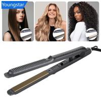 ราคา FYY US/EU/UK Plug 2-in-1 Hair Straightener Curler Mini เหล็กแบนสําหรับ Bangs แบบพกพาขนาดเล็ก Wavy Curls ความร้อนทันที Curl Ends ผมเครื่องมือ (42261660959)