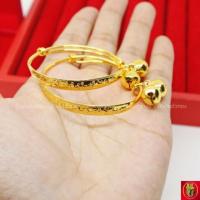 ราคา กำไลข้อมือเด็ก กำไลข้อเท้าเด็ก ทองโคลนนิ่งเหมือนแท้ มาตรฐานส่งออก ราคาโรงงาน (1556663241)