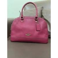 ราคา กระเป๋า coach แท้ สีชมพู มือสอง มีสายยาว (29367848161)
