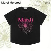 ราคา MARDI MERCREDI สไตล์เกาหลี.Gradient Daisy พิมพ์ดอกไม้ เสื้อยืดแขนสั้น ผ้าฝ้ายแท้ (42111708842)