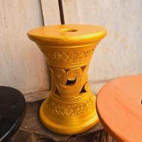 ราคา ขาตั้งดินเผา สีทอง สูง 24-26 ซม. วางอ่าง ตั้งพญานาค พระพิฆเนศ ตกแต่งบ้าน ร้านค้า พร้อมส่ง (27503669138)