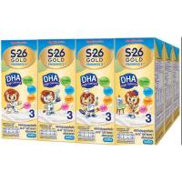 เอส 26 โกลด์ โปรเกรส นมยูเอชที สูตร 3 รสจืด 180 มล. แพ็ค 12 (S-26 Gold Progress Formula 3 Plain Flavor 180ml Pack 12)